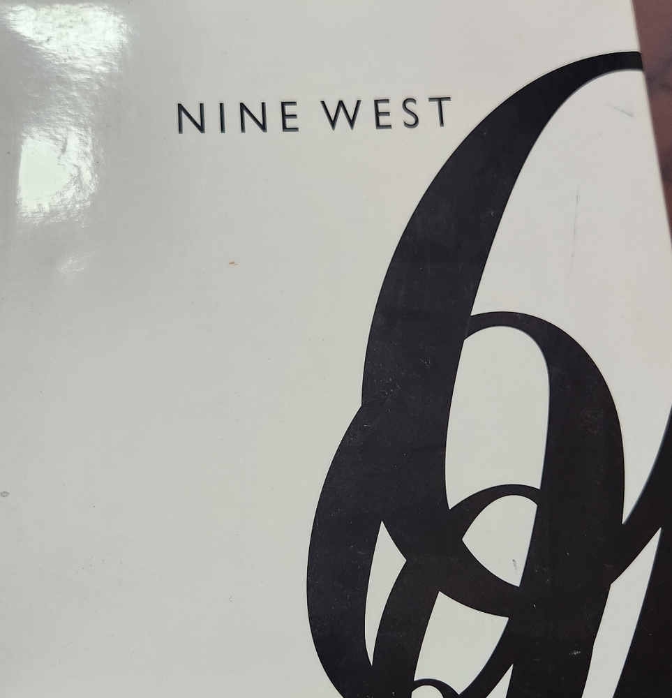 Nine West Hothothoto Black Leather peep toe bootie